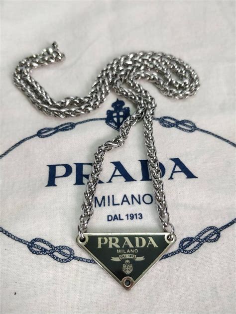 prada block necklace|prada necklace.